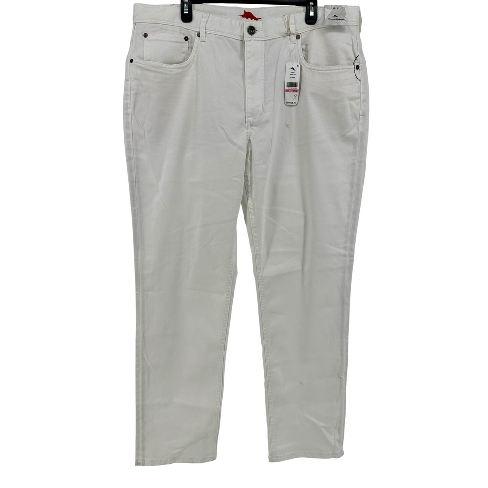 Tommy Bahama Pants Mens 40x32 White Straight Fit Modern Resort PreppyNew
